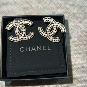 Authentic statement Chanel studs